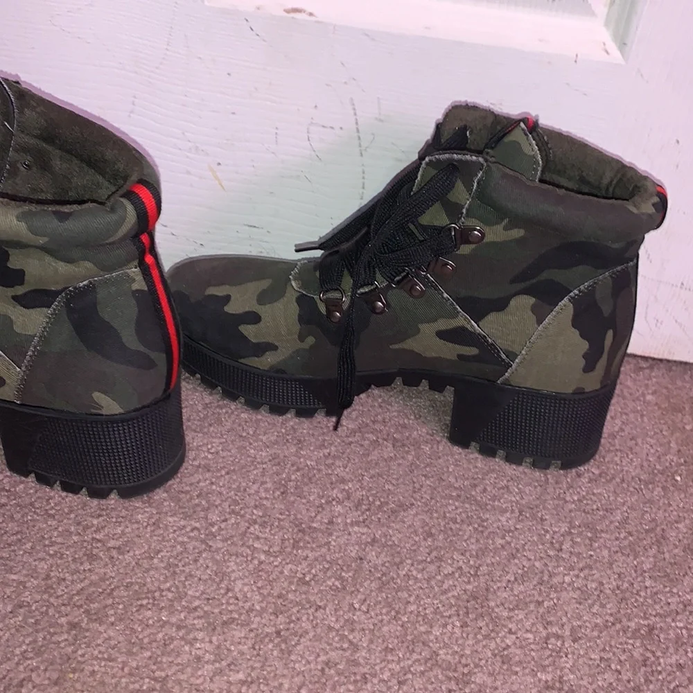 Pazzle Commander Combat Camouflage Rubber Lug Sole Boots - Picture 5 of 12